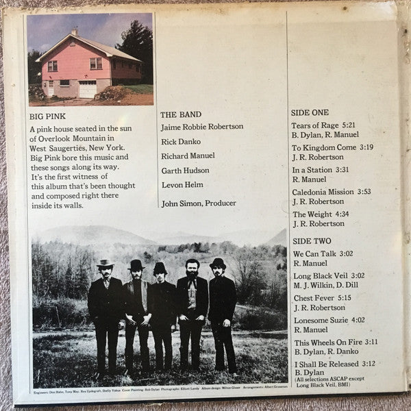 The Band – Music From Big Pink LP vinyl record, image 2 of 6