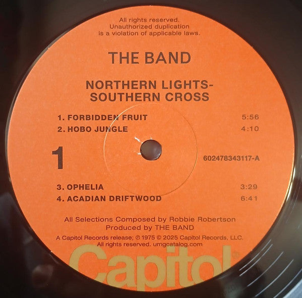 The Band – Northern Lights-Southern Cross LP vinyl record, image 4 of 5