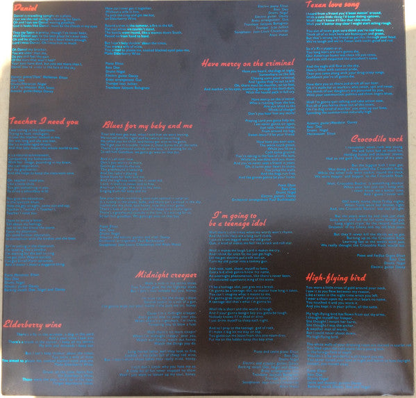 Elton John – Don't Shoot Me I'm Only The Piano Player LP vinyl record, image 6 of 6