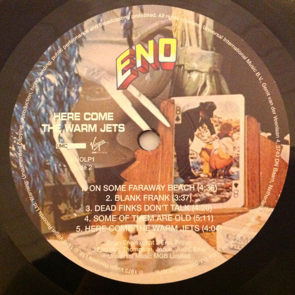 Brian Eno – Here Come The Warm Jets LP vinyl record, image 4 of 4