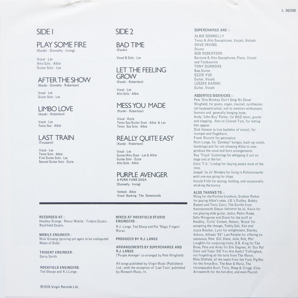 Supercharge – Horizontal Refreshment LP vinyl record, image 5 of 6