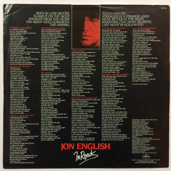 Jon English – In Roads LP vinyl record, image 3 of 6