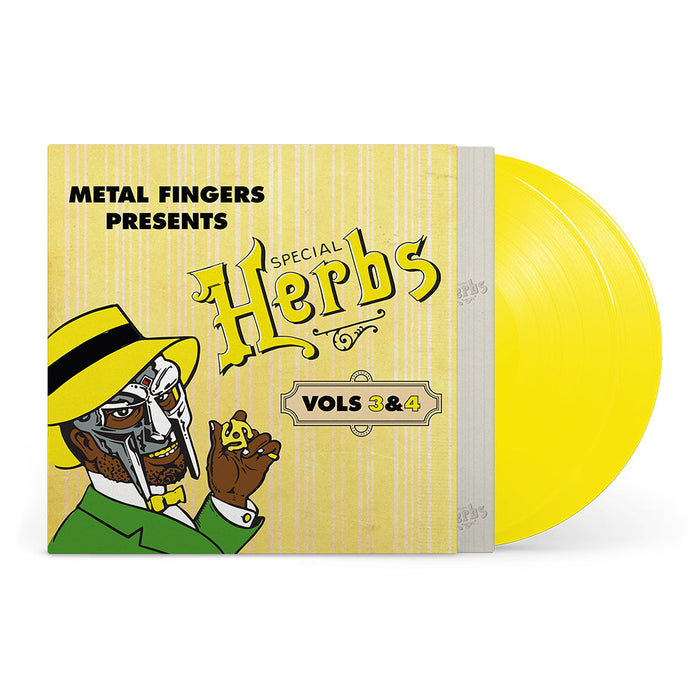 Mf Doom – Metal Fingers Presents: Special Herbs Vol. 3 & 4 (2xLP, Yellow Vinyl) LP vinyl record, image 3 of 3