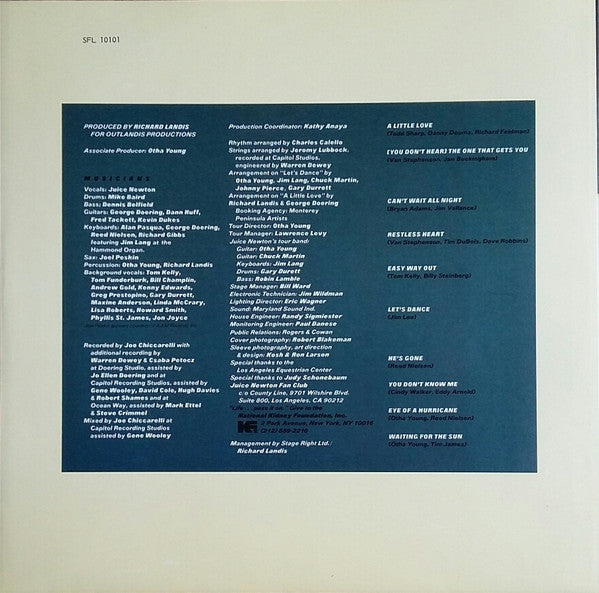 Juice Newton – Can't Wait All Night LP vinyl record, image 6 of 6