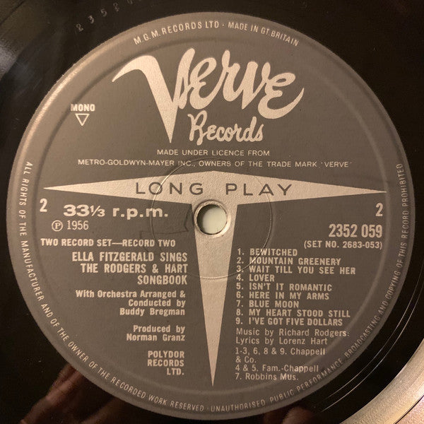 Ella Fitzgerald – Sings The Rodgers & Hart Songbook (2xLP) LP vinyl record, image 8 of 8