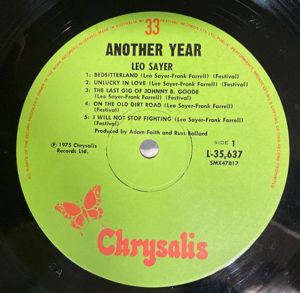 Leo Sayer – Another Year LP vinyl record, image 2 of 3