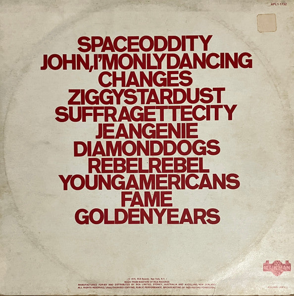 David Bowie – ChangesOneBowie LP vinyl record, image 2 of 8