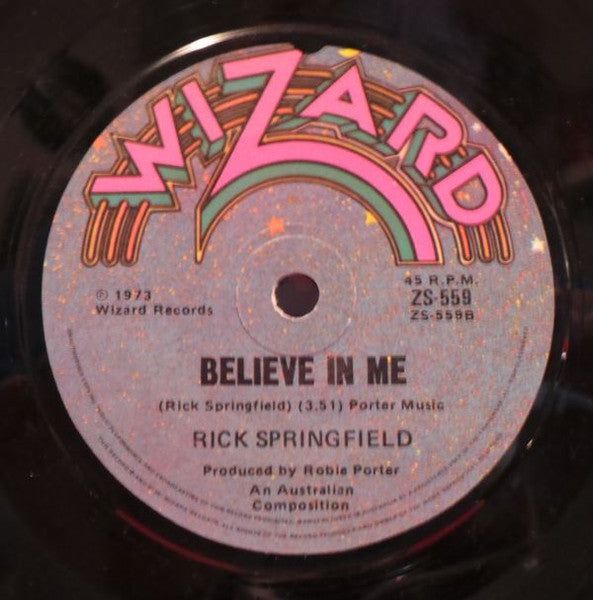 Rick Springfield – I've Done Everything For You 7" vinyl record, image 4 of 4