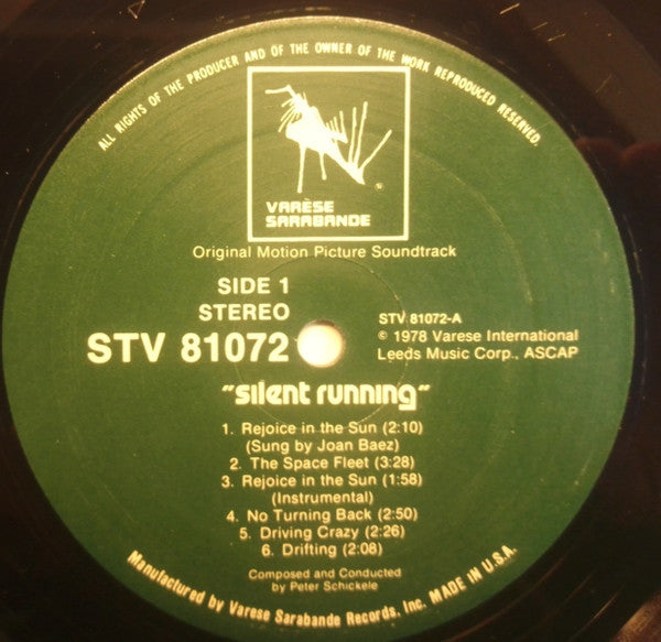 Peter Schickele – Silent Running Original Soundtrack Album LP vinyl record, image 3 of 4