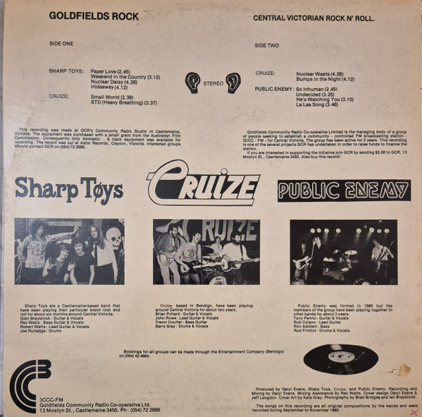 Various – Goldfields Rock - Central Victorian Rock N' Roll. LP vinyl record, image 2 of 4