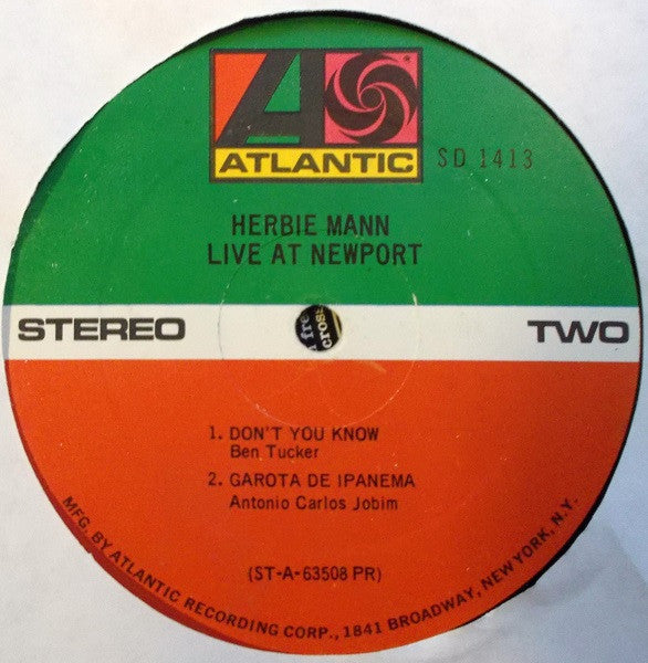 Herbie Mann – Live At Newport LP vinyl record, image 4 of 4