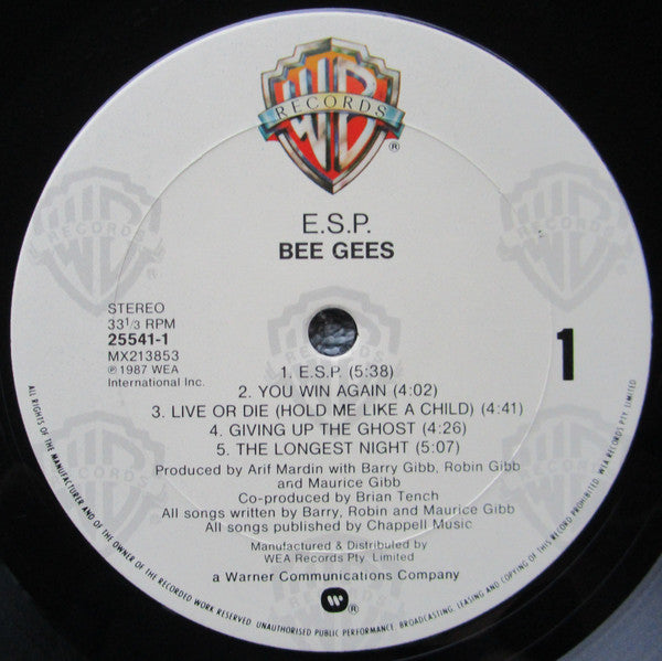 Bee Gees – E·S·P LP vinyl record, image 3 of 6
