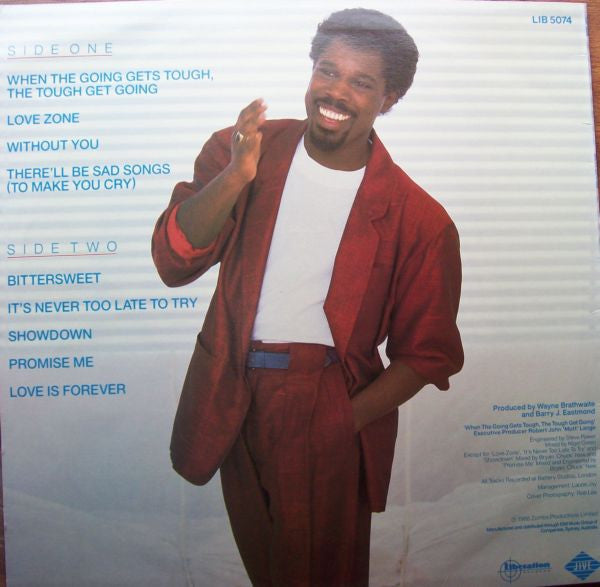 Billy Ocean – Love Zone LP vinyl record, image 2 of 5