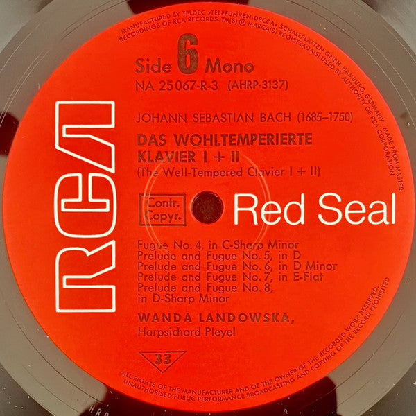 Johann Sebastian Bach, Wanda Landowska – Das Wohltemperierte Klavier I & II (= The Well Tempered Clavier) (5xLP) LP vinyl record, image 7 of 10