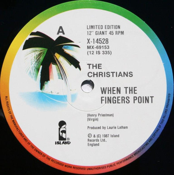 The Christians – When The Fingers Point 12" vinyl record, image 3 of 4