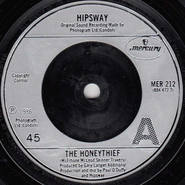 Hipsway – The Honeythief 7" vinyl record, image 3 of 4