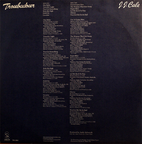 J.J. Cale – Troubadour LP vinyl record, image 3 of 5