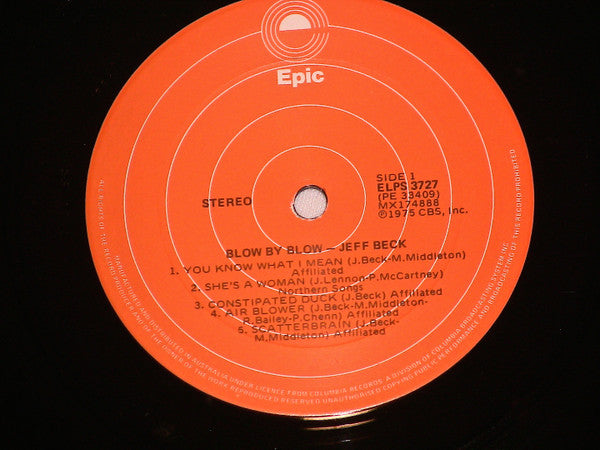 Jeff Beck – Blow By Blow LP vinyl record, image 4 of 4