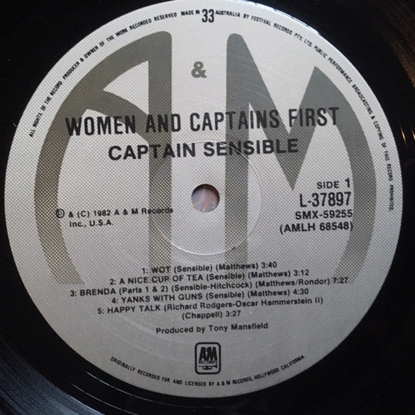 Captain Sensible – Women And Captains First LP vinyl record, image 3 of 4