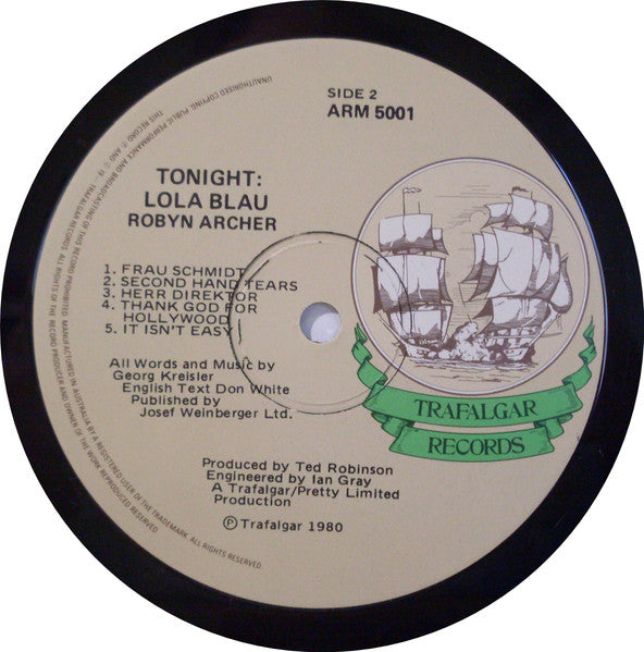 Robyn Archer – Tonight: Lola Blau LP vinyl record, image 5 of 5