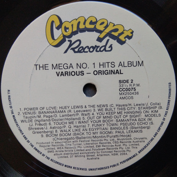 Various – Mega No 1 Hits Album LP vinyl record, image 4 of 4