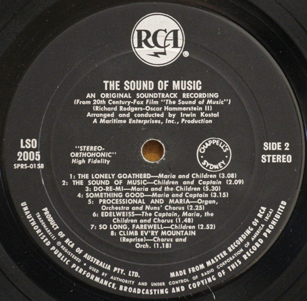 Rodgers & Hammerstein – The Sound Of Music LP vinyl record, image 4 of 4