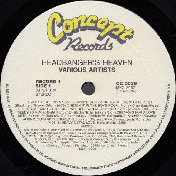 Various – Headbanger's Heaven (2xLP) LP vinyl record, image 3 of 7