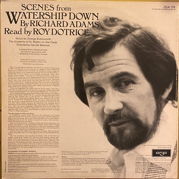 George Butterworth – Scenes From Watership Down LP vinyl record, image 2 of 4