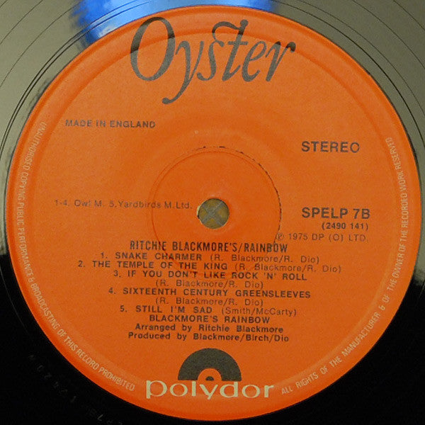 Rainbow – Ritchie Blackmore's Rainbow LP vinyl record, image 4 of 4