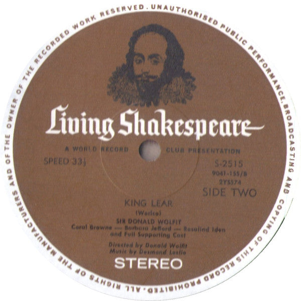William Shakespeare – King Lear LP vinyl record, image 4 of 10