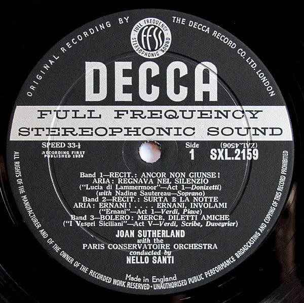 Joan Sutherland – Operatic Arias LP vinyl record, image 3 of 4