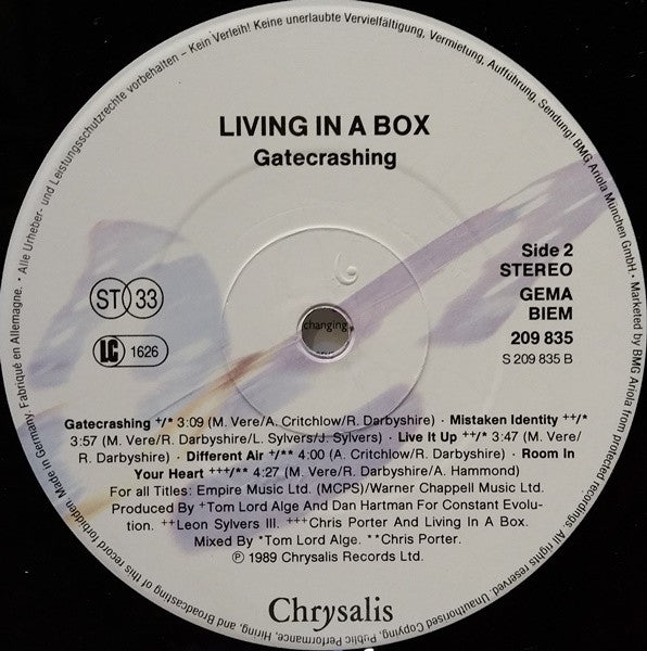 Living In A Box – Gatecrashing LP vinyl record, image 4 of 10