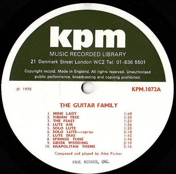 Alan Parker – The Guitar Family LP vinyl record, image 3 of 4