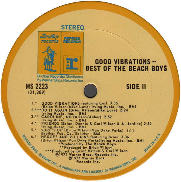 The Beach Boys – Good Vibrations - Best Of The Beach Boys LP vinyl record, image 4 of 4