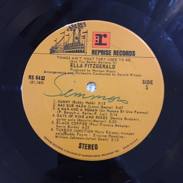 Ella Fitzgerald – Things Ain't What They Used To Be (And You Better Believe It) LP vinyl record, image 3 of 3