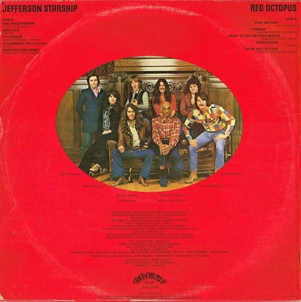Jefferson Starship – Red Octopus LP vinyl record, image 2 of 4