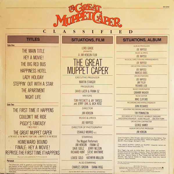 The Muppets – The Great Muppet Caper: An Original Soundtrack Recording LP vinyl record, image 5 of 7