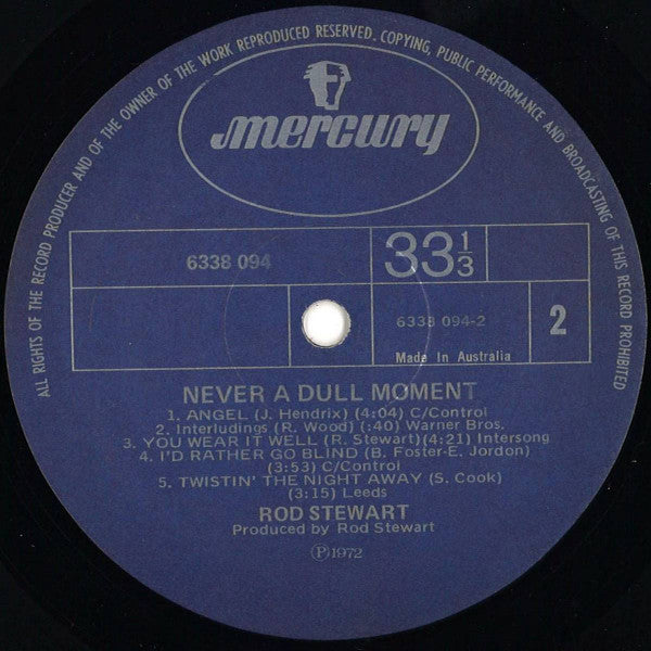 Rod Stewart – Never A Dull Moment LP vinyl record, image 8 of 9