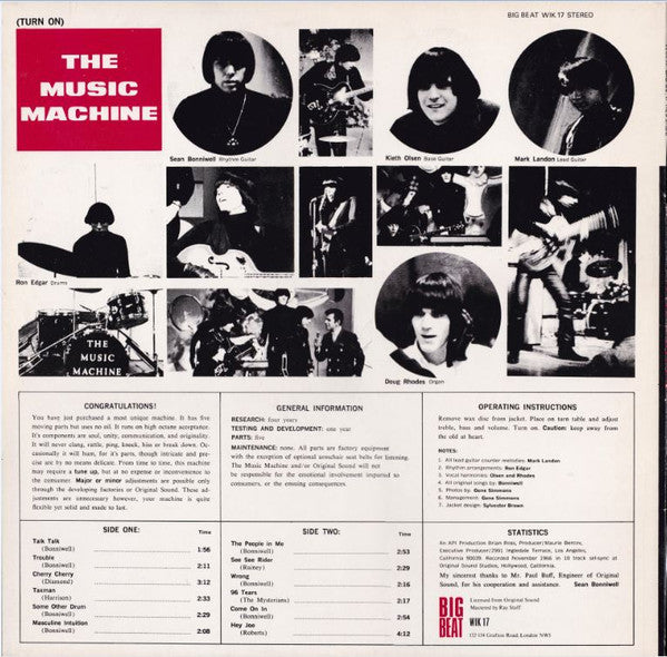 The Music Machine – (Turn On) The Music Machine LP vinyl record, image 2 of 4