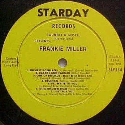 Frankie Miller – Country Music's Great New Star LP vinyl record, image 3 of 4