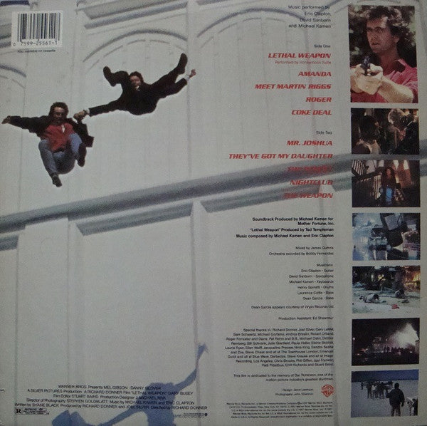 Eric Clapton, David Sanborn, Michael Kamen, Honeymoon Suite – Lethal Weapon Original Motion Picture Soundtrack LP vinyl record, image 2 of 4