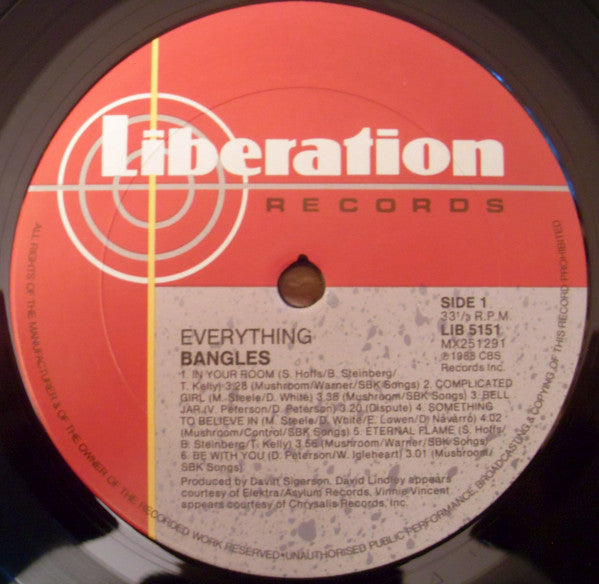 Bangles – Everything LP vinyl record, image 6 of 7