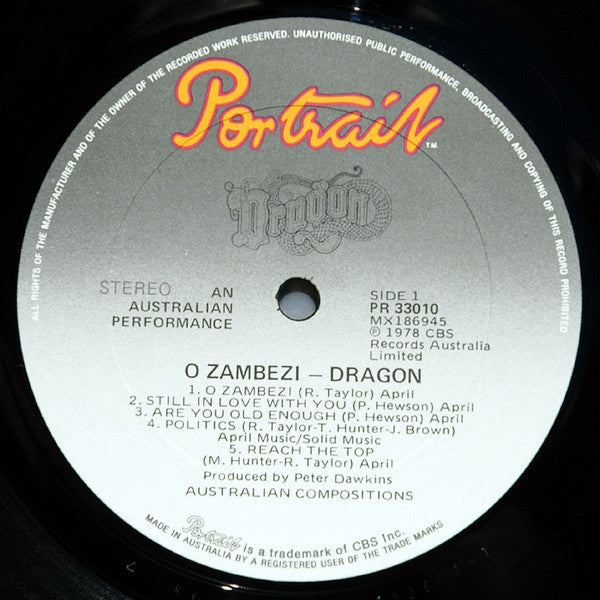Dragon – O Zambezi LP vinyl record, image 3 of 6