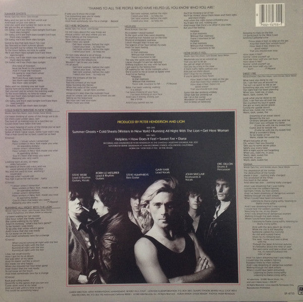 Lion – Running All Night LP vinyl record, image 2 of 4