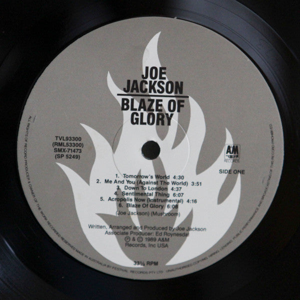 Joe Jackson – Blaze Of Glory LP vinyl record, image 5 of 6