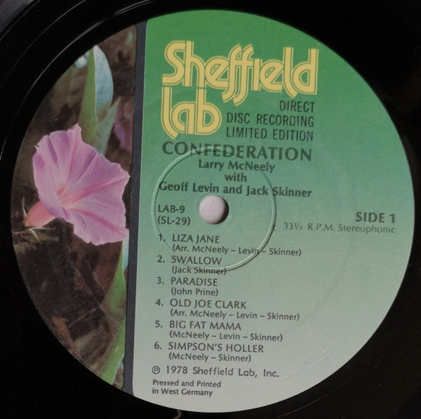 Larry McNeely, Geoff Levin, Jack Skinner – Confederation LP vinyl record, image 7 of 8