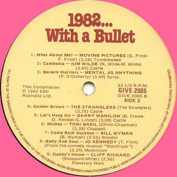 Various – 1982... With A Bullet LP vinyl record, image 4 of 4