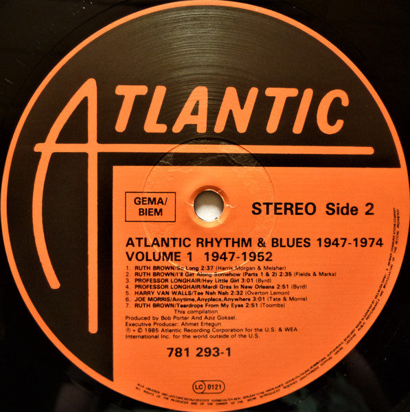 Various – Atlantic Rhythm And Blues 1947-1974 (Volume 1 1947-1952) (2xLP) LP vinyl record, image 6 of 8