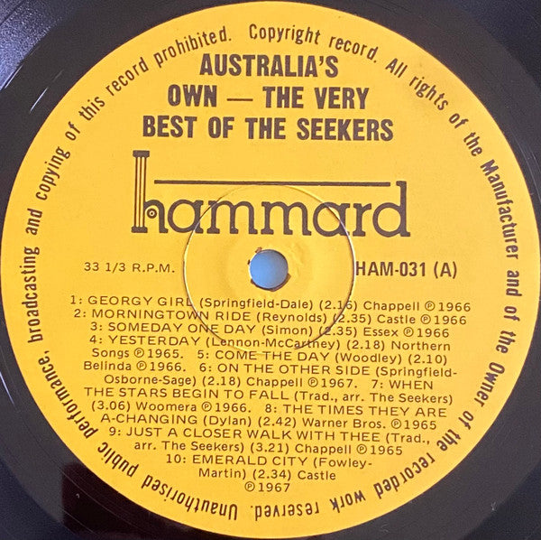 The Seekers – The Very Best Of The Seekers LP vinyl record, image 5 of 6