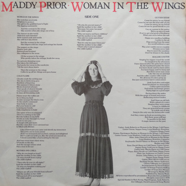 Maddy Prior – Woman In The Wings LP vinyl record, image 2 of 6